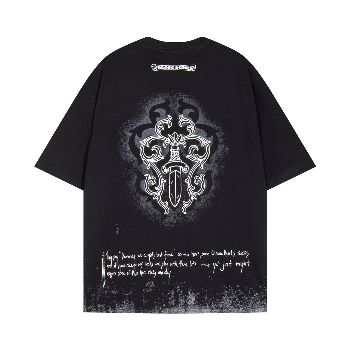 Chrome Heart T Shirts Sanskrit Short Sleeve T-Shirt Crew Neck
