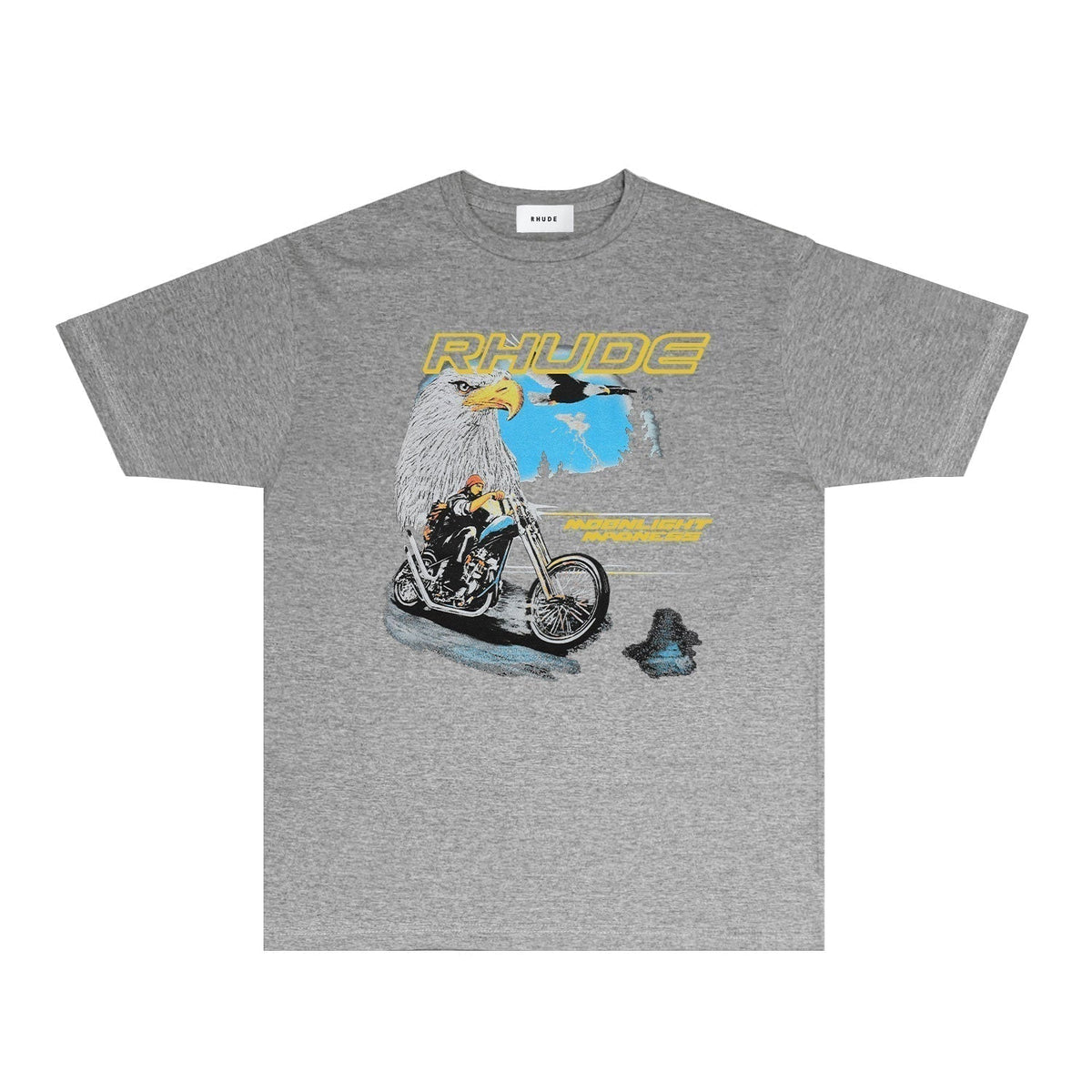 Rhude T-shirts Printed Trendy Pure Cotton