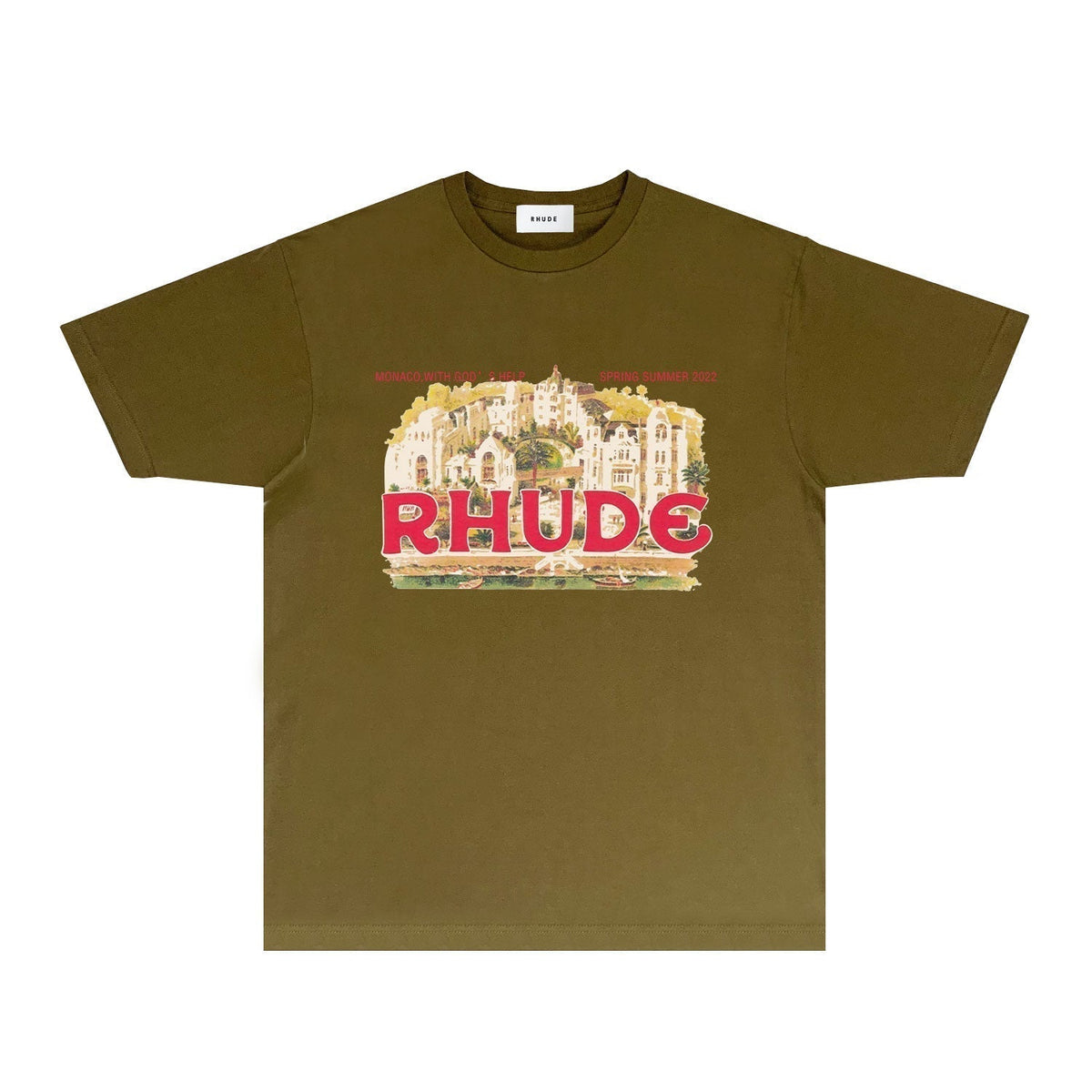 Rhude T-shirts Printed Trendy Pure Cotton