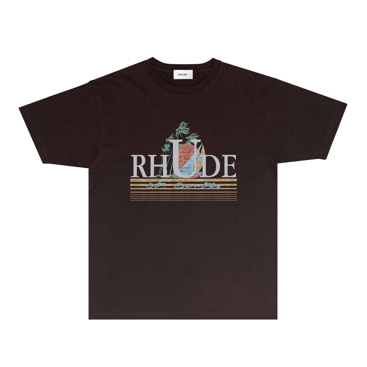 Rhude T-shirts Printed Trendy Pure Cotton