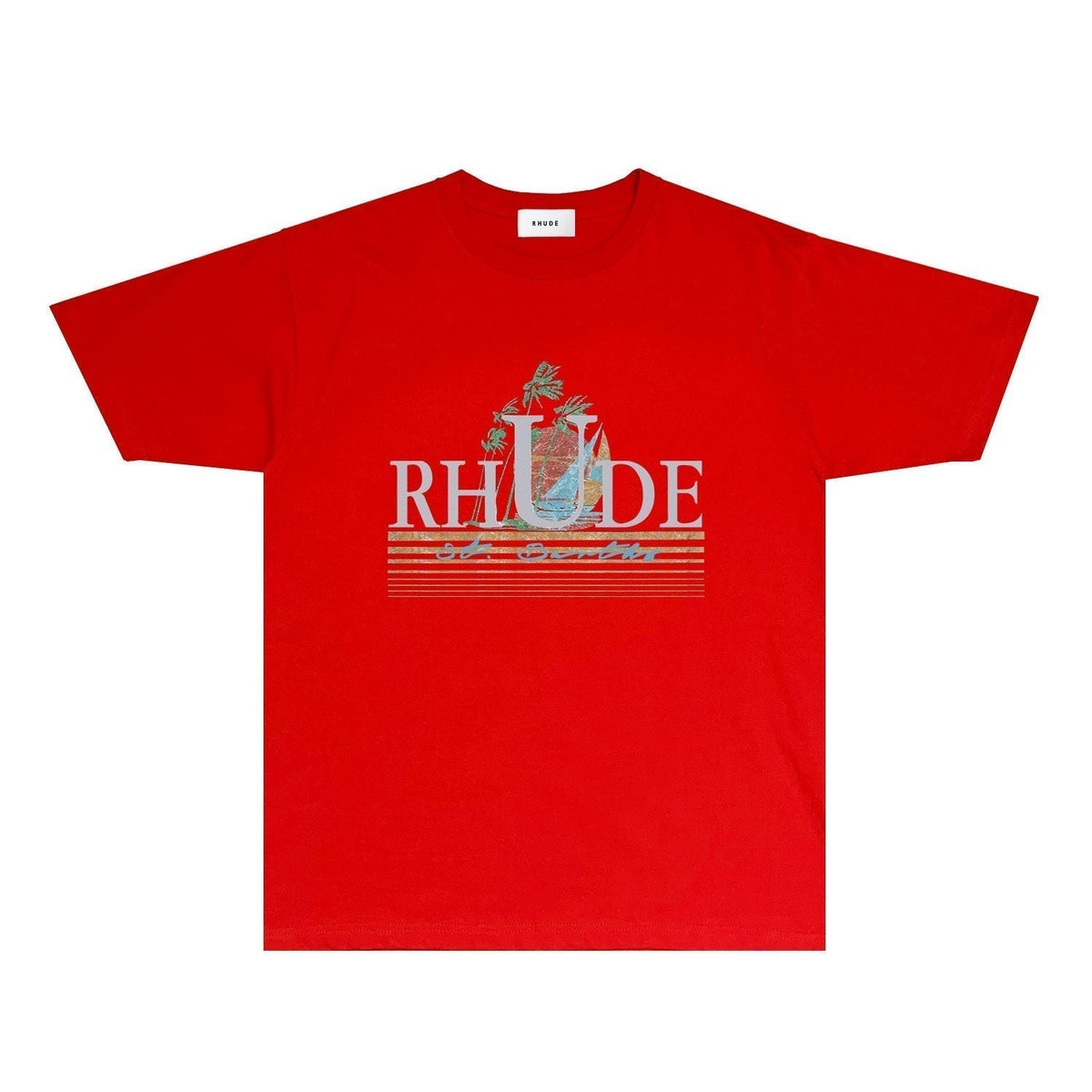 Rhude T-shirts Printed Trendy Pure Cotton