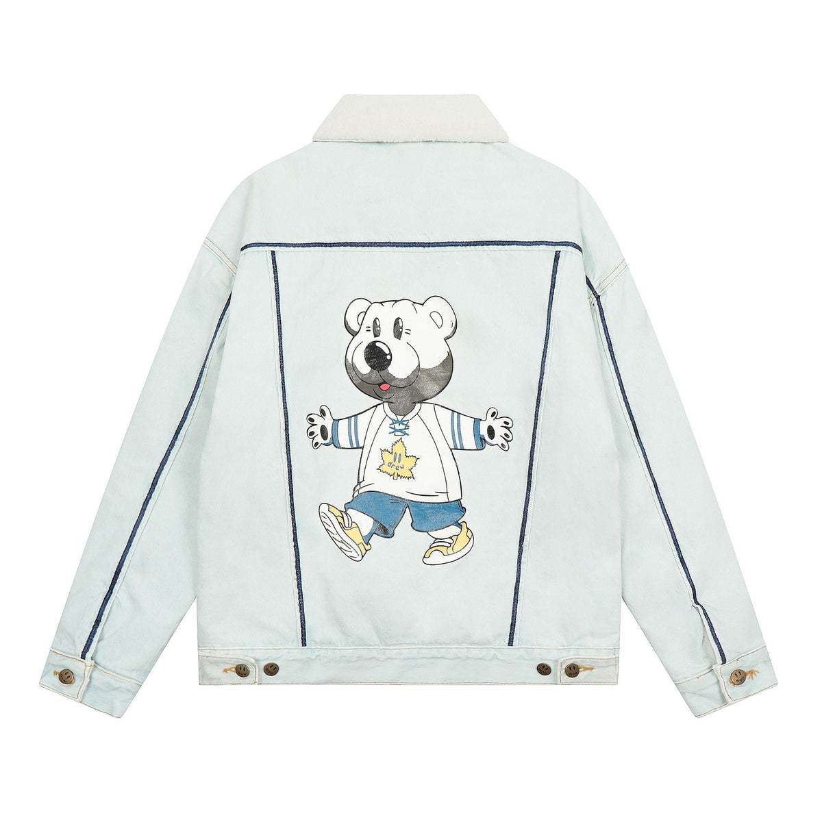 Drew House Jacket Bear Lapel Fleece Fleece Denim Jacket