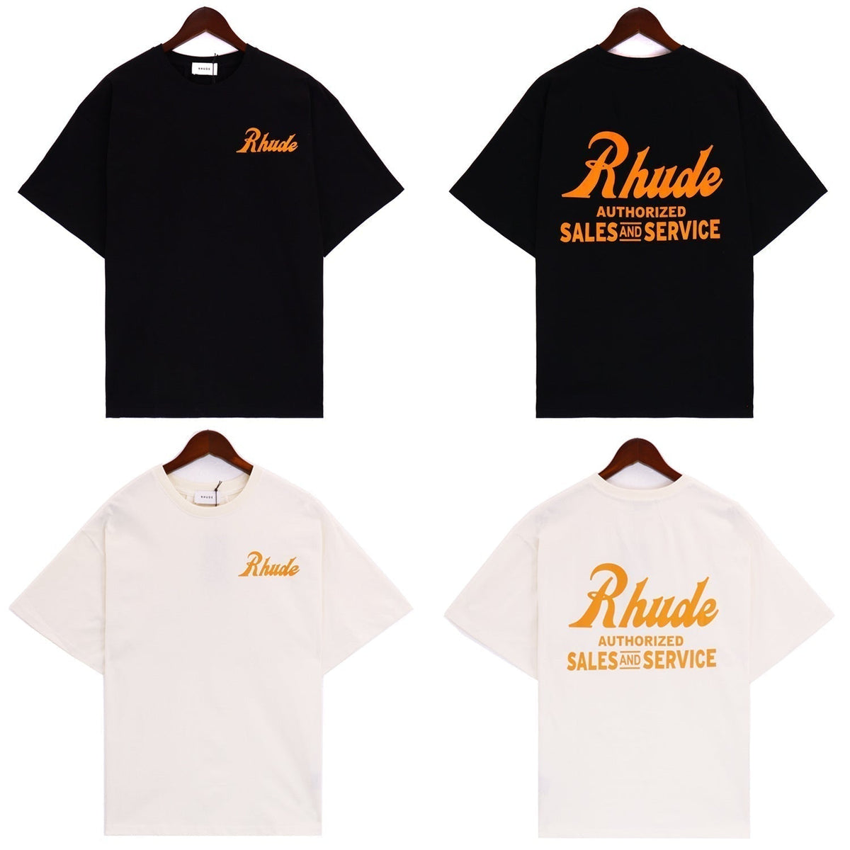 Rhude T-shirt Label Wings Alphabet Earth Print Short Sleeve T-shirt