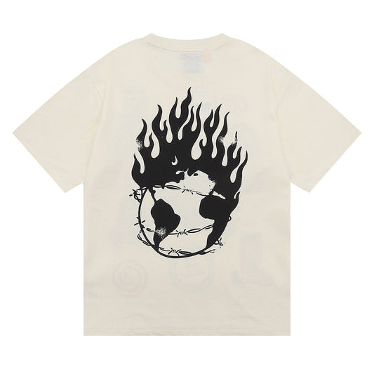Gallery Dept T Shirts Hip Hop Skull Design Printed Short Sleeve
