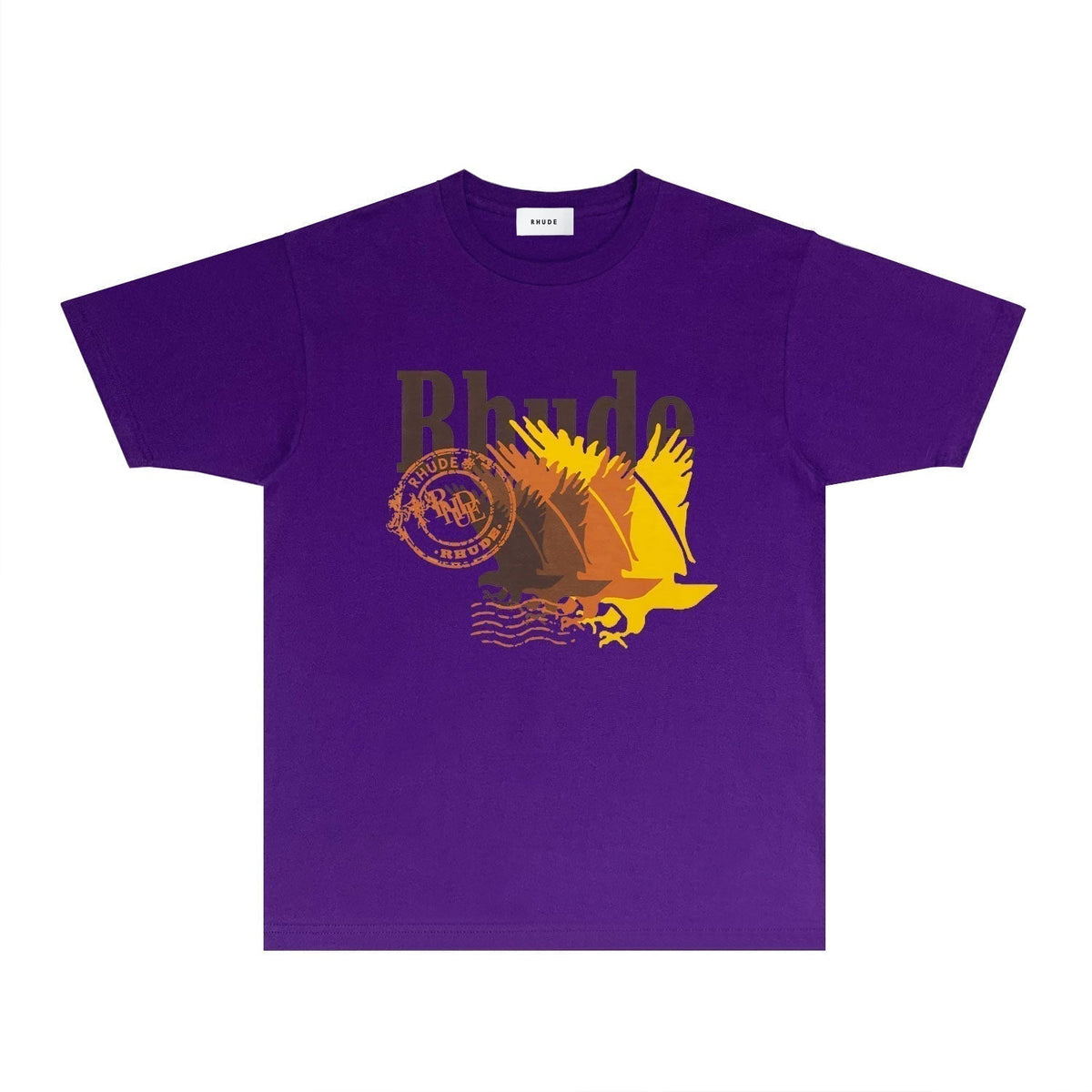 Rhude T-shirts Printed Trendy Pure Cotton