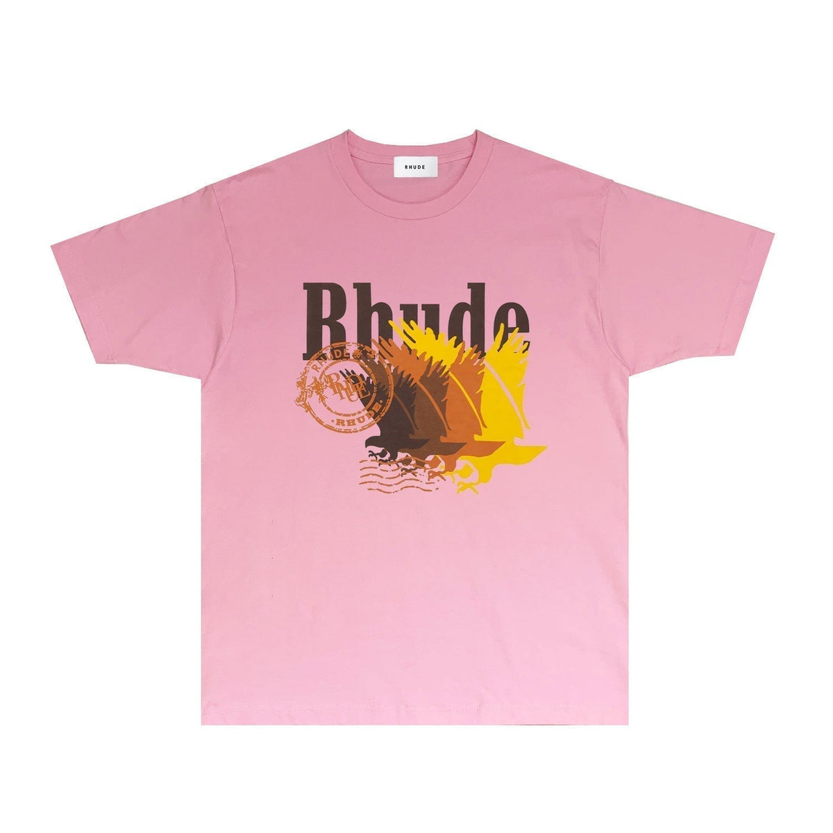 Rhude T-shirts Printed Trendy Pure Cotton